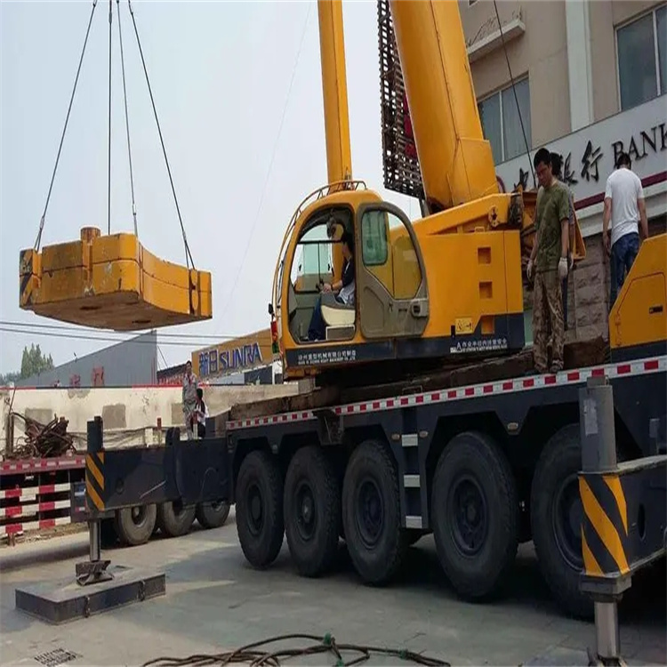 龙楼镇当地吊车出租|机器吊装|75吨|工厂搬迁服务